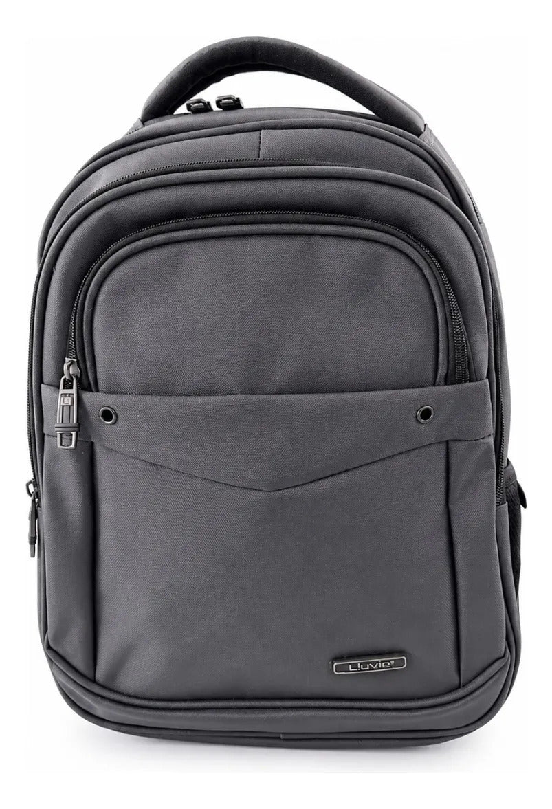 Mochila Ejecutiva Lluvia Gris Oscuro Repelente Al Agua