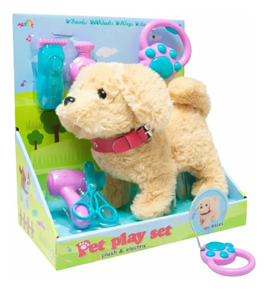 Perrito De Juguete Candy Toys Camina Ladra Con 5 Accesorios