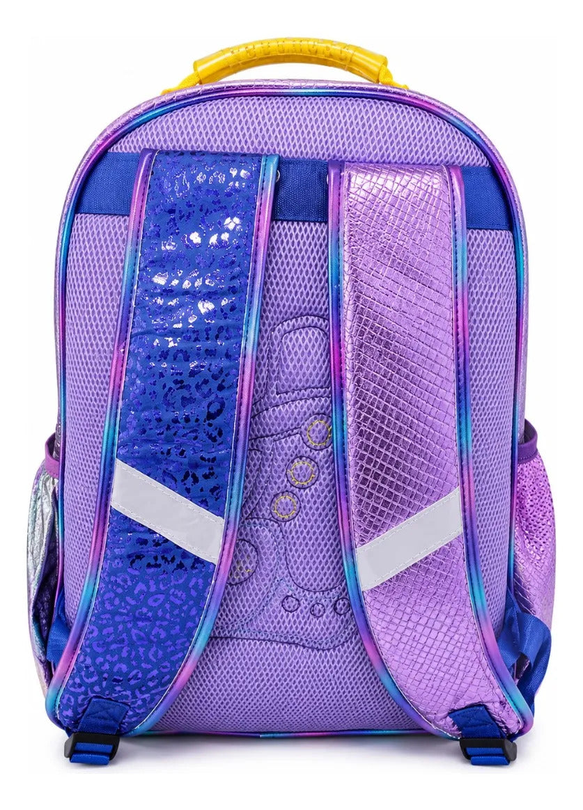 Mochila Escolar Lluvia Cheshire Cat Guerreras K-pop Con Luz
