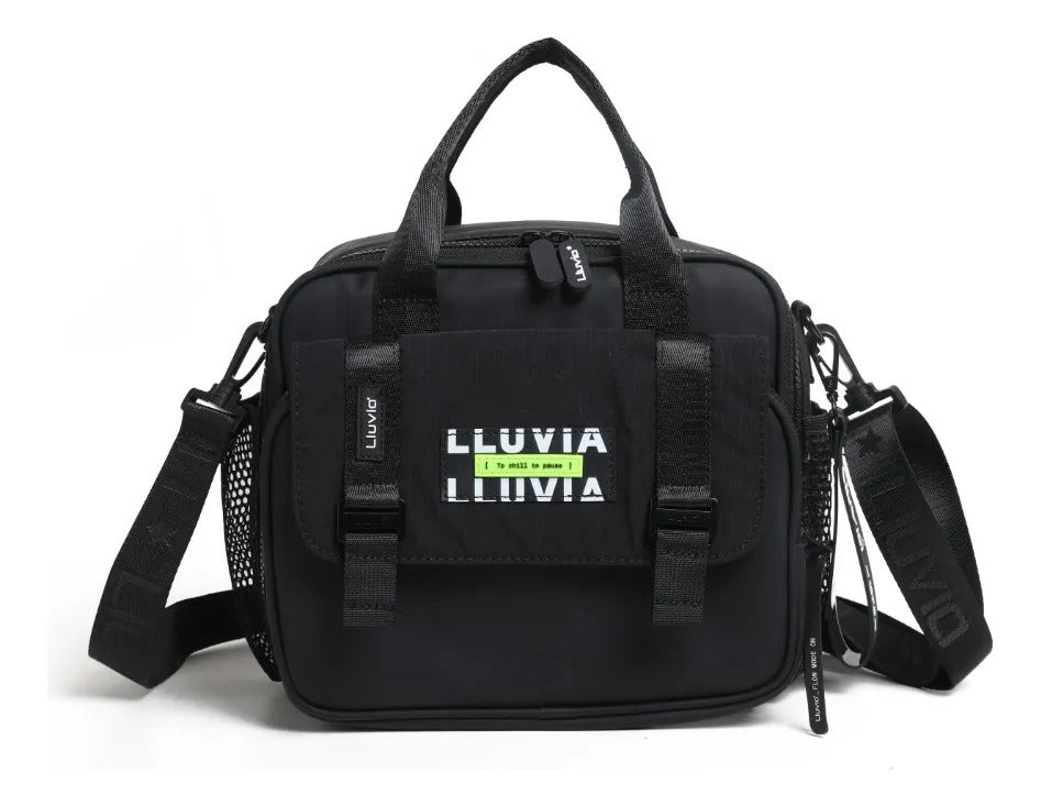 Set De Mochila Lluvia Negra Estilo Urbano Tres Piezas