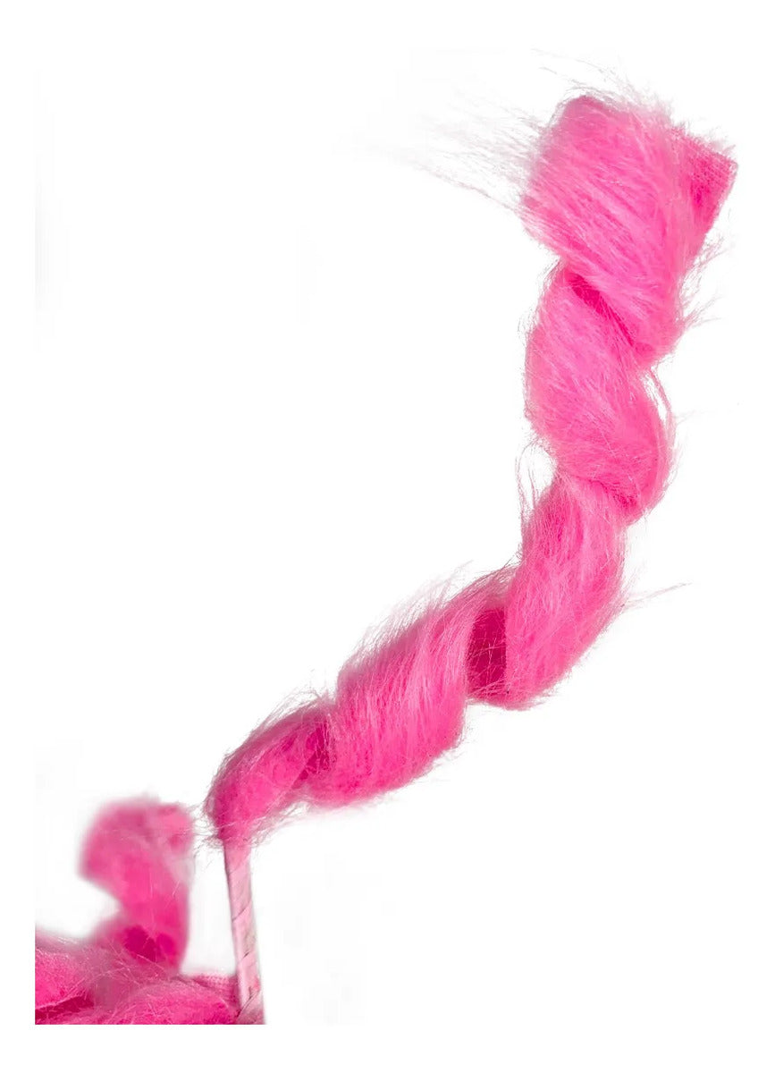 Rama Navideña Lluvia Rosa Chicle con Curlis 68cm