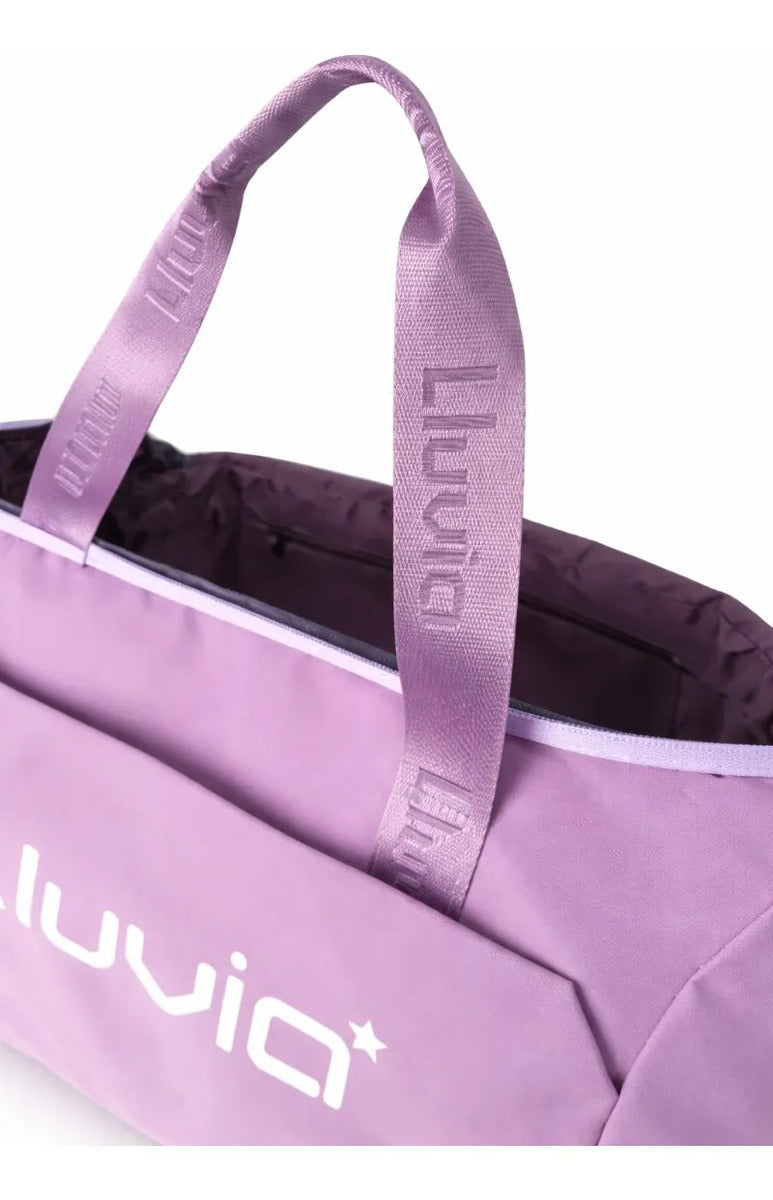 Maleta De Viaje Lluvia Lila Satinado Y Espacio Para Zapatos
