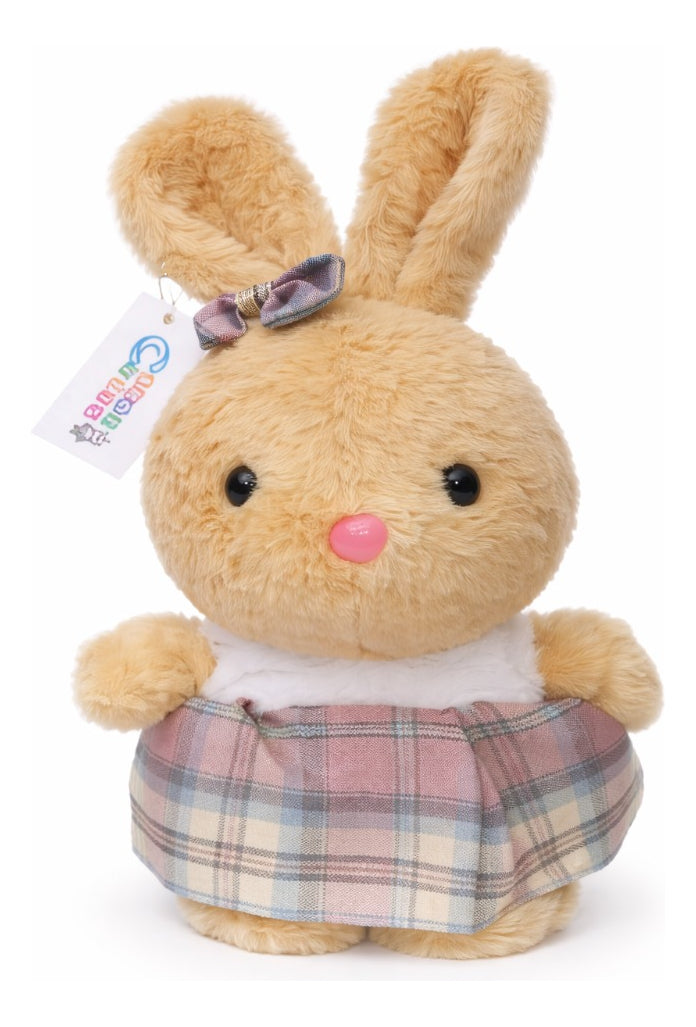 Peluche Conejita Con Vestido Cuadros 2 Colores 31 Cm