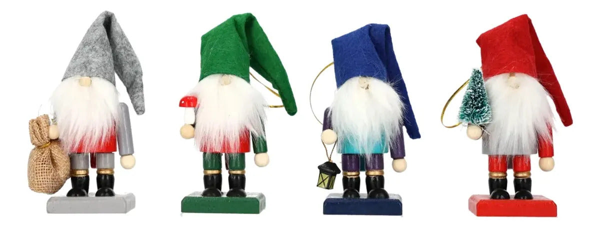 Set Duendecitos lluvia Colgantes para Árbol Navidad 12 Cm