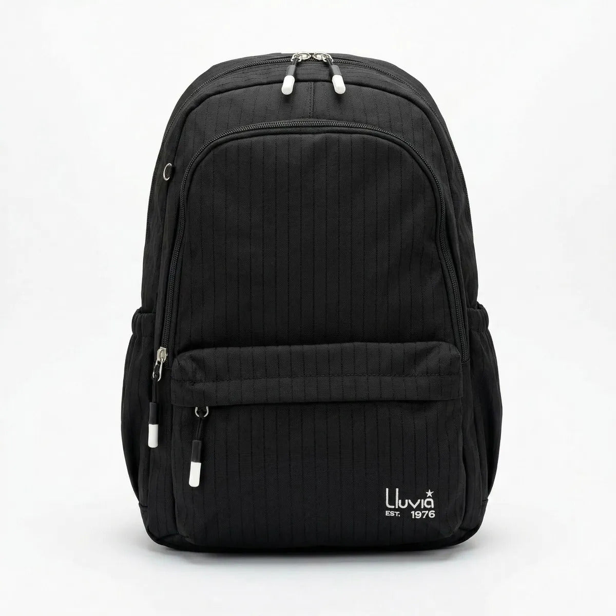 Set 3 Piezas Lluvia Negro Plata Mochila Lonchera Lapicera