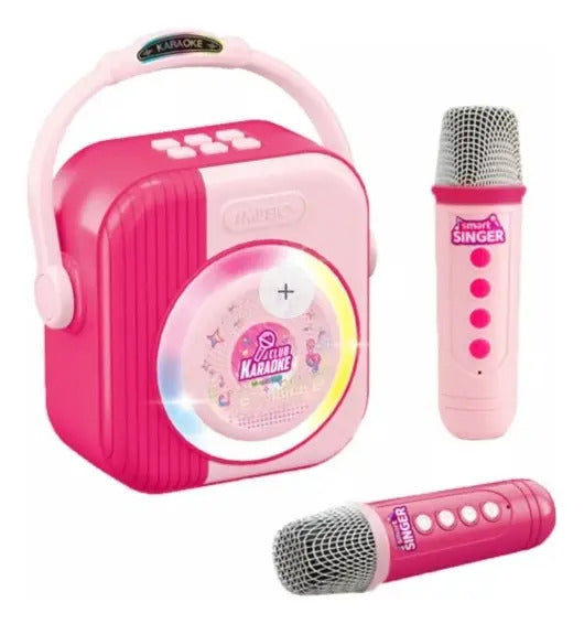 Micrófono Karaoke Smart Singer Con Bocina Recargable Candy