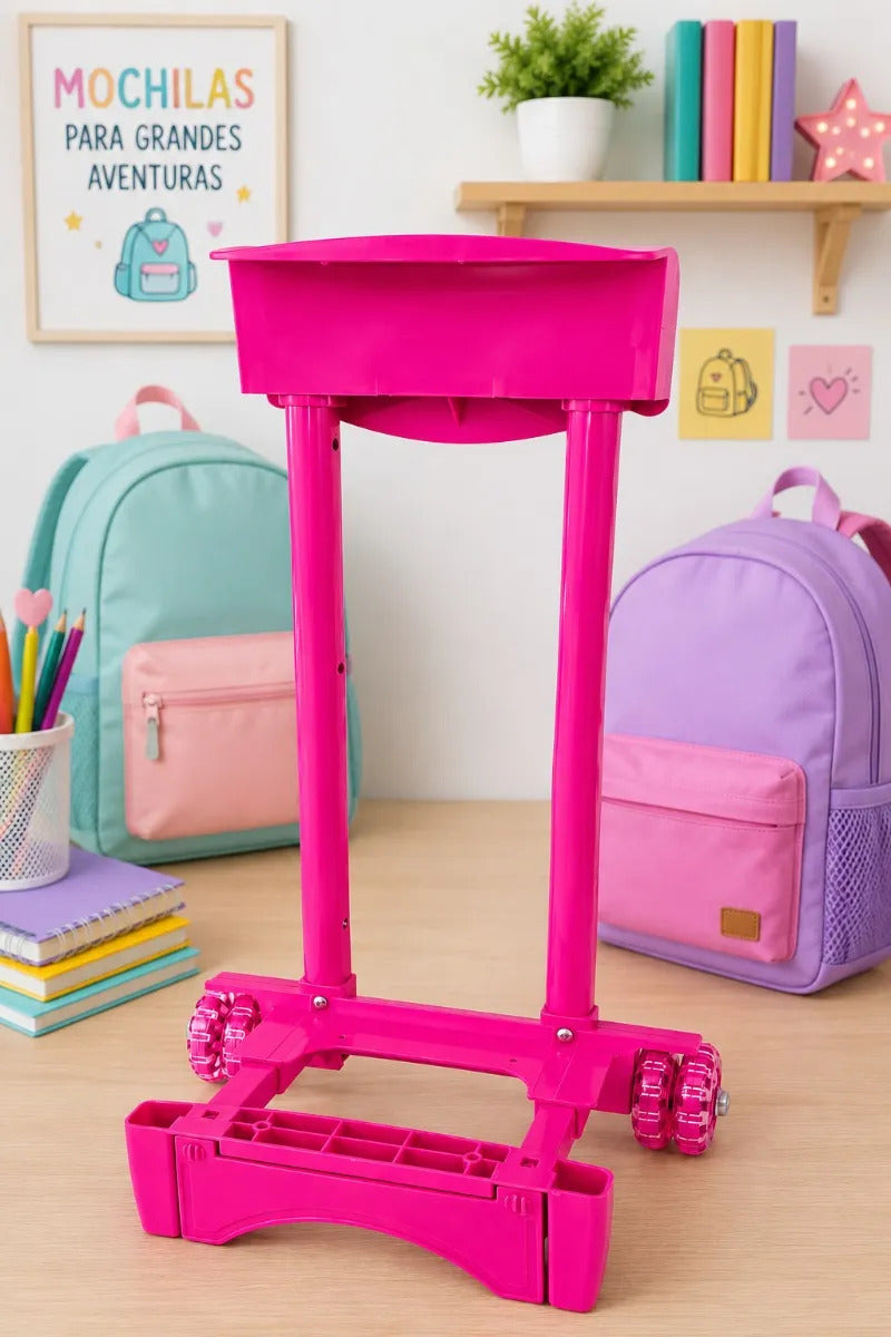 Carrito Para Mochila Color Fiucsia Primaria 17 Pulgadas