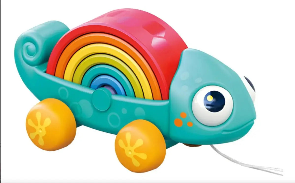 Juguete Didáctico Camaleón De Colores Con Aros Arcoíris