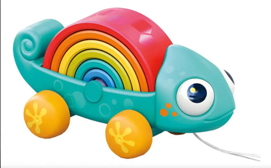 Juguete Didáctico Camaleón De Colores Con Aros Arcoíris