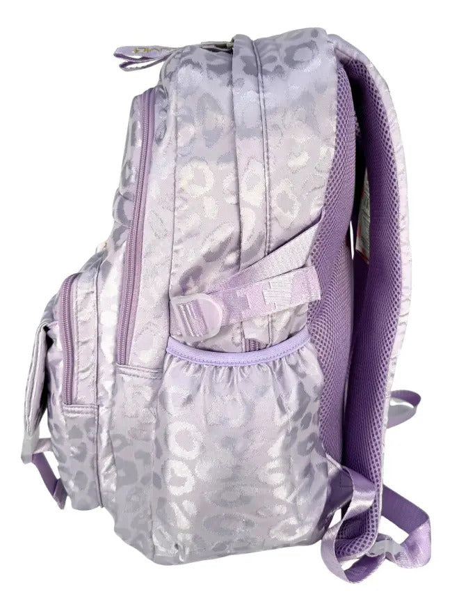 Mochila Juvenil Marca Lluvia Lila Satinado