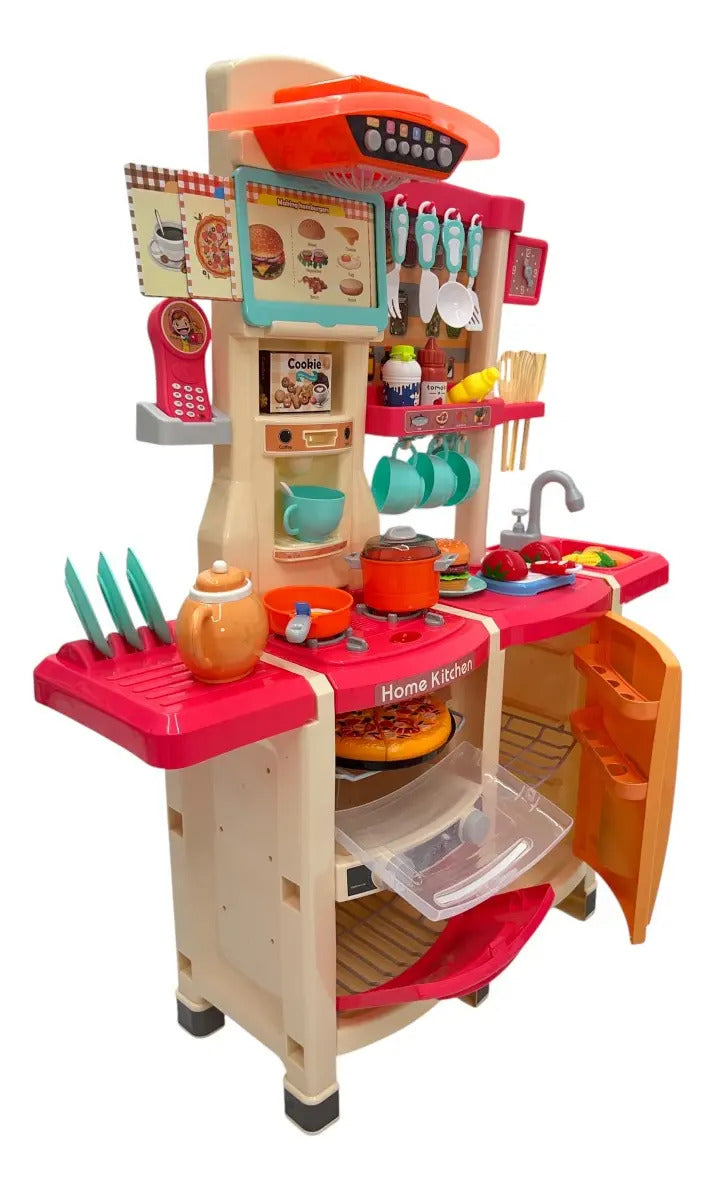 Cocina Marca Candy Toys Coral Con 5 Funciones 65 Piezas