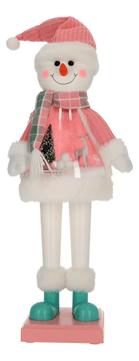 Muñeco Navideño Lluvia Panza Mágica Luz y Sonido 74 cm