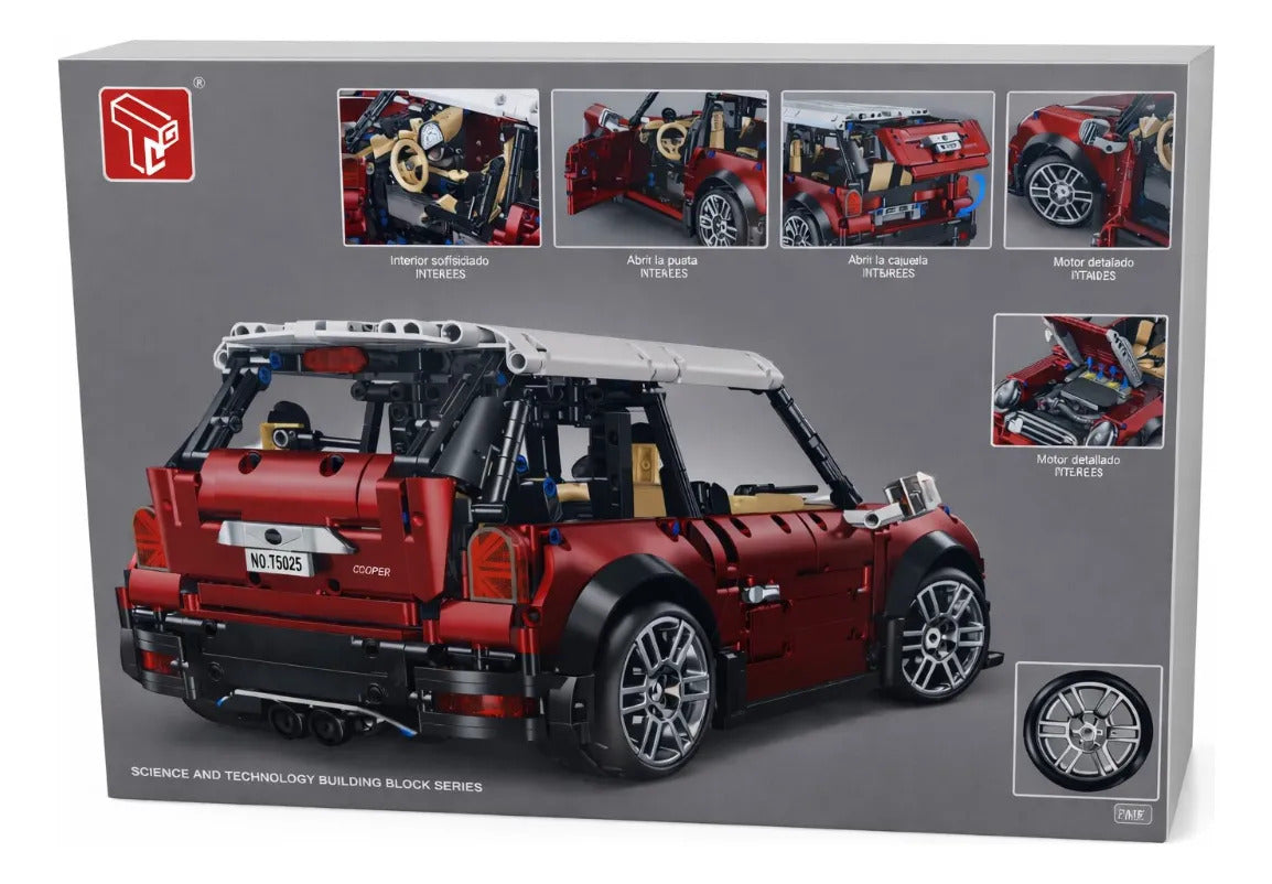 Carro Tipo Mini Cooper De Bloques Escala 1:10 2292 Pzs