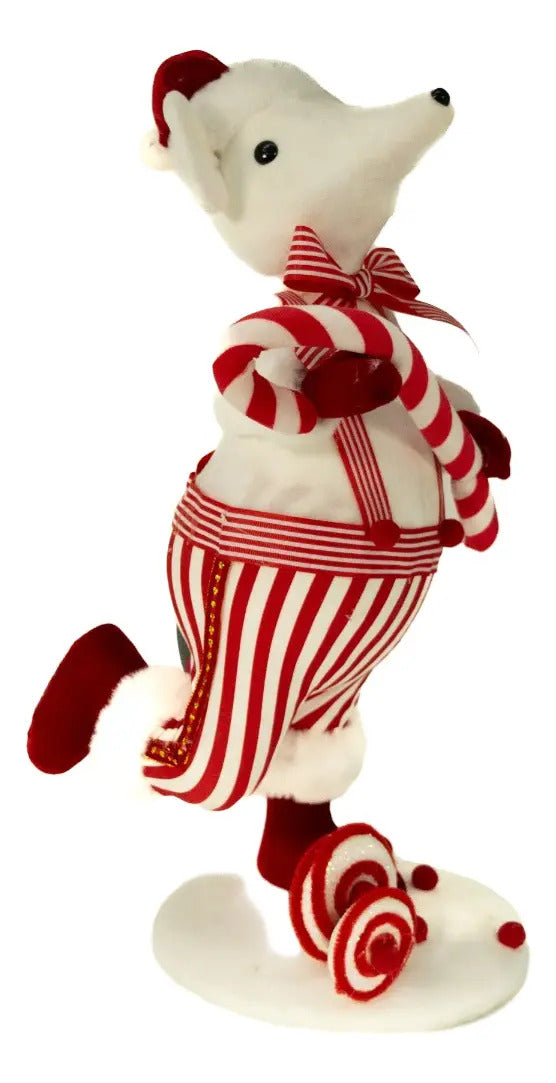 Muñeco Navideño Ratón Dulcero Con Caramelo 46x19x19