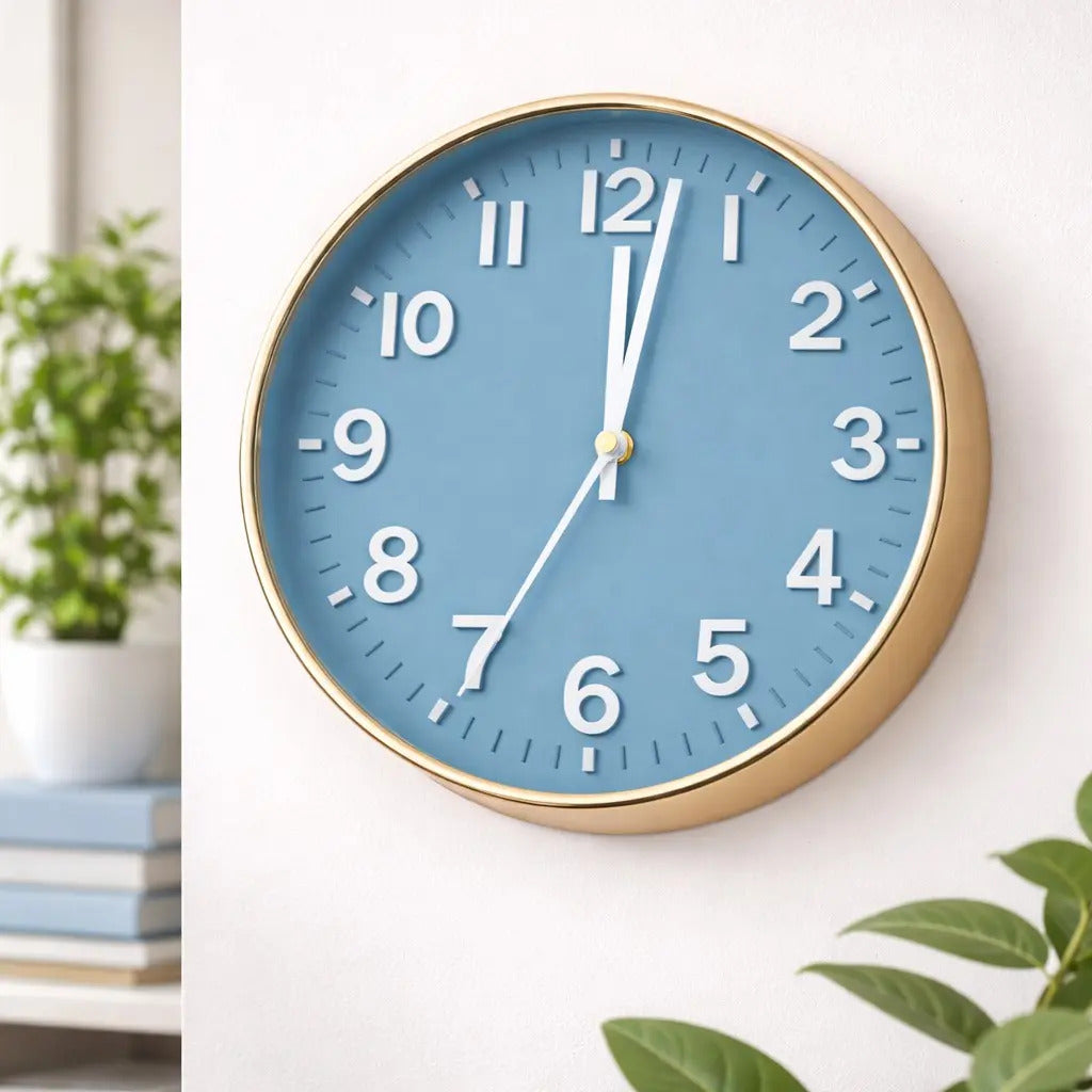 Reloj De Pared Contemporáneo 30x4x30 Cm Dos Colores