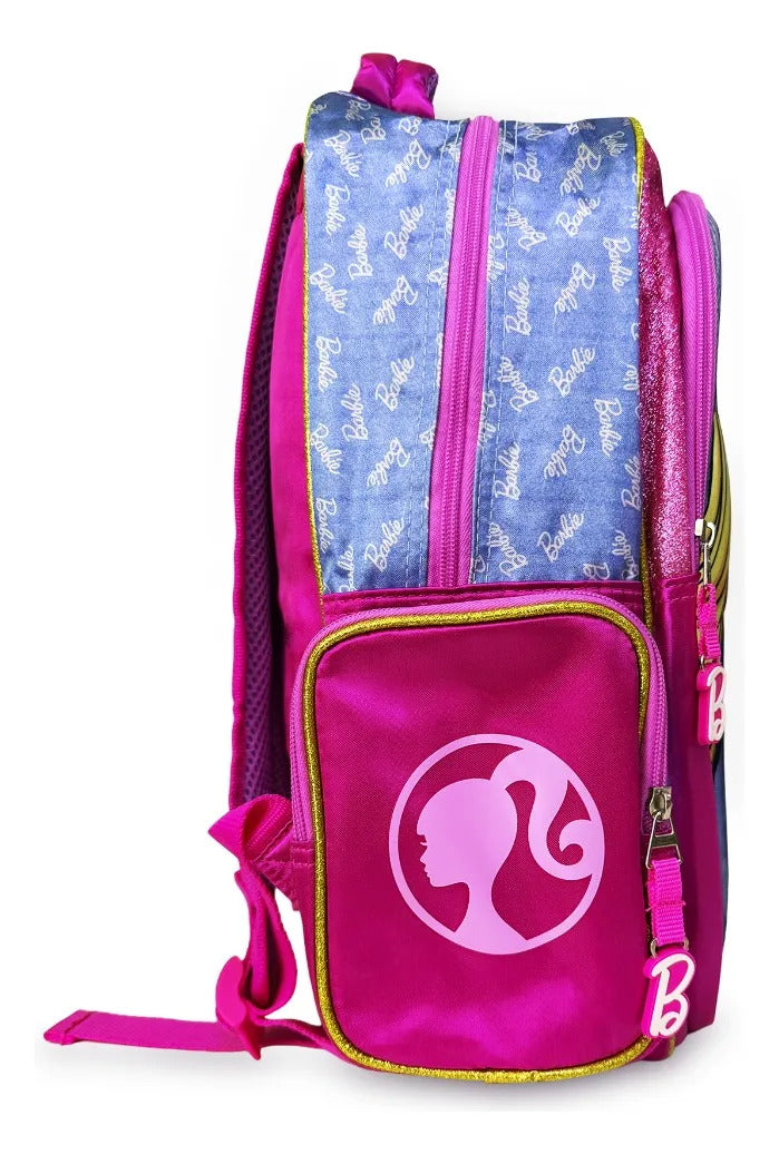 Mochila Primaria Yadatex Rosa Barbie Diseño Amigas