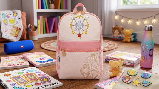 Mochila Escolar American Bags Sakura Card Captor Rosa Salmón