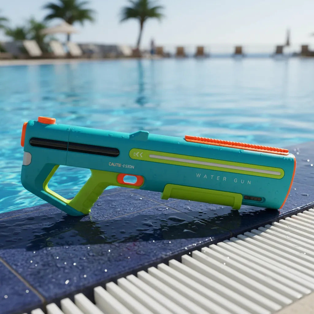 Pistola De Agua Eléctrica Recargable Con Luces Largo Alcance