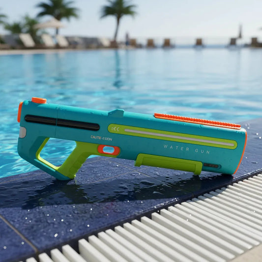 Pistola De Agua Eléctrica Recargable Con Luces Largo Alcance