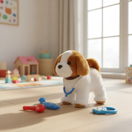 Perrito Interactivo Candy Toys Con 5 Accesorios Veterinarios