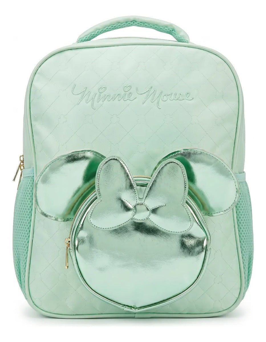 Mochila Infantil Kinder Ruz Minnie Mouse Color Verde Menta