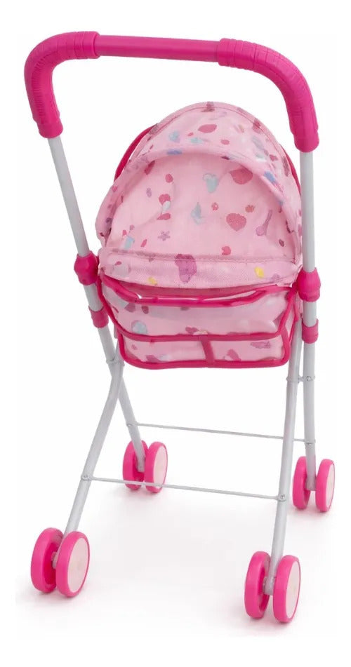 Carreola Para Muñeca Tipo Moisés Con Llanta Doble 56 Cm