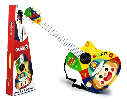 Guitarra Infantil Candy Toys Monkey Con Sonido Realista