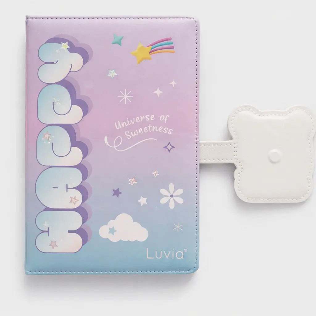 Agenda Escolar Lluvia 100 Hojas Colores Broche Magnético
