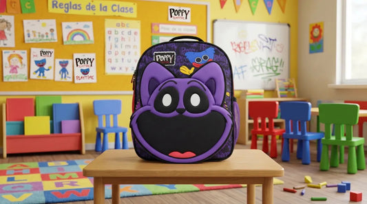 Mochila Escolar Ruz Poppy Playtime Morada Con Relieve 3d