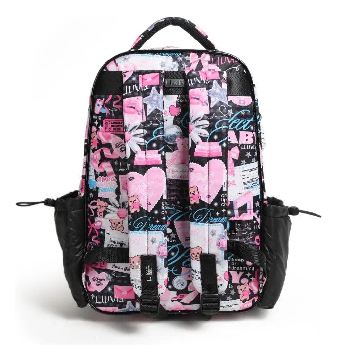 Mochila Lluvia Girl Con Diseño Kawaii Bolsita Transparent