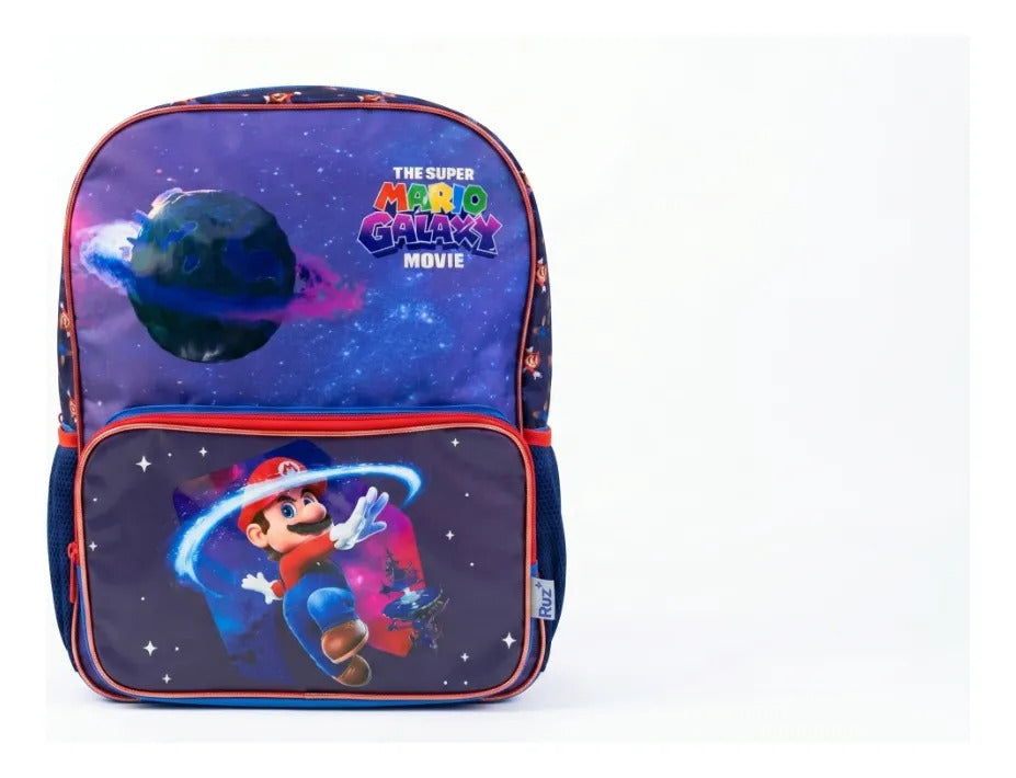 Mochila Escolar Ruz Super Mario Galaxy Movie Diseño Espacial