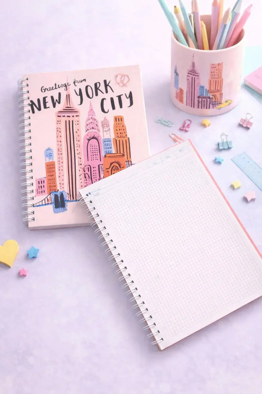 Libreta 3 Piezas Cuadriculadas New York Pasta Dura Surimax