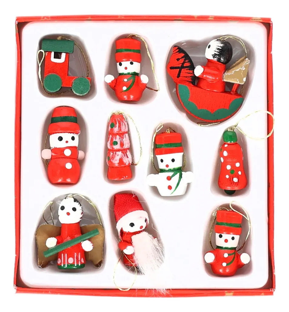 Mini Adornos De Navidad Set 10 Figuras Decorativas 3 Cm