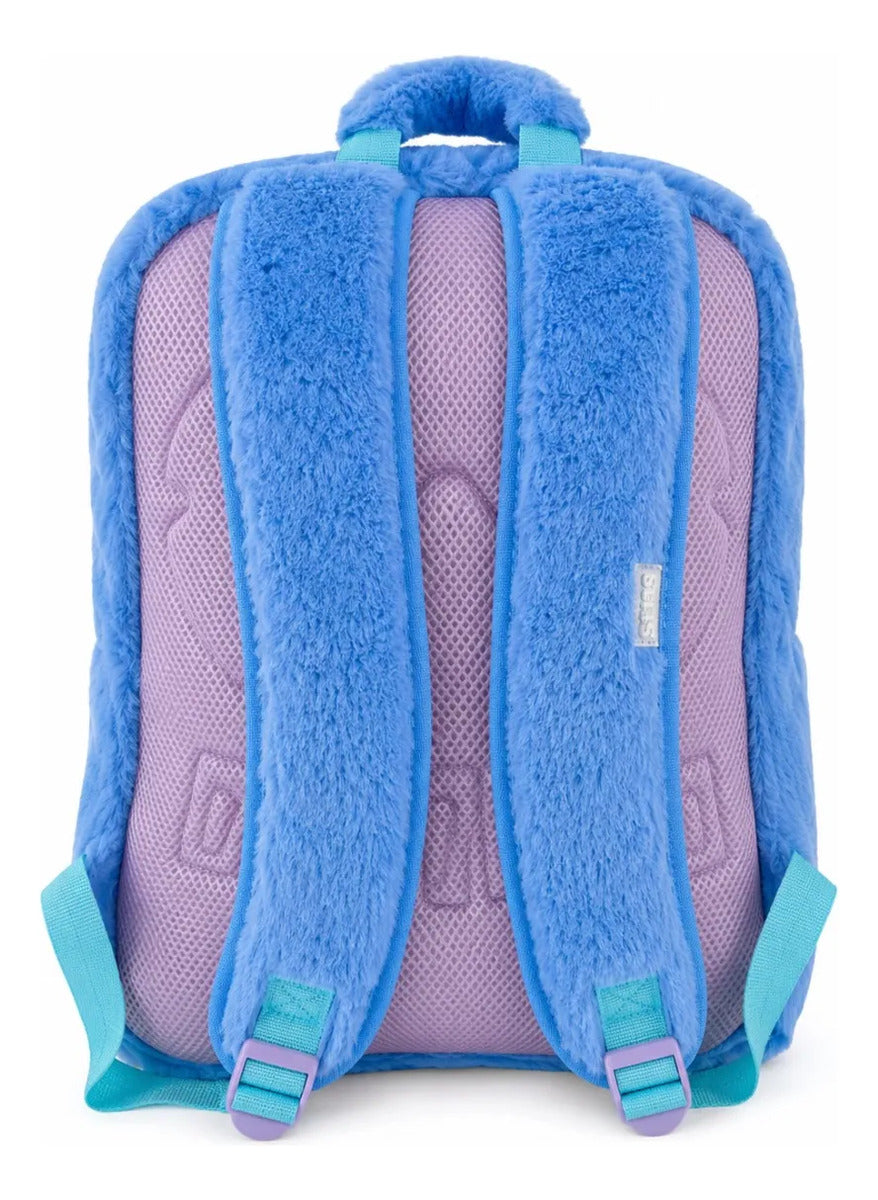 Mochila Afelpada Stitch Yadatex Con Bolsito Desmontable