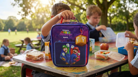 Lonchera Escolar Ruz Mario Galaxy Azul Y Llavero Incluido