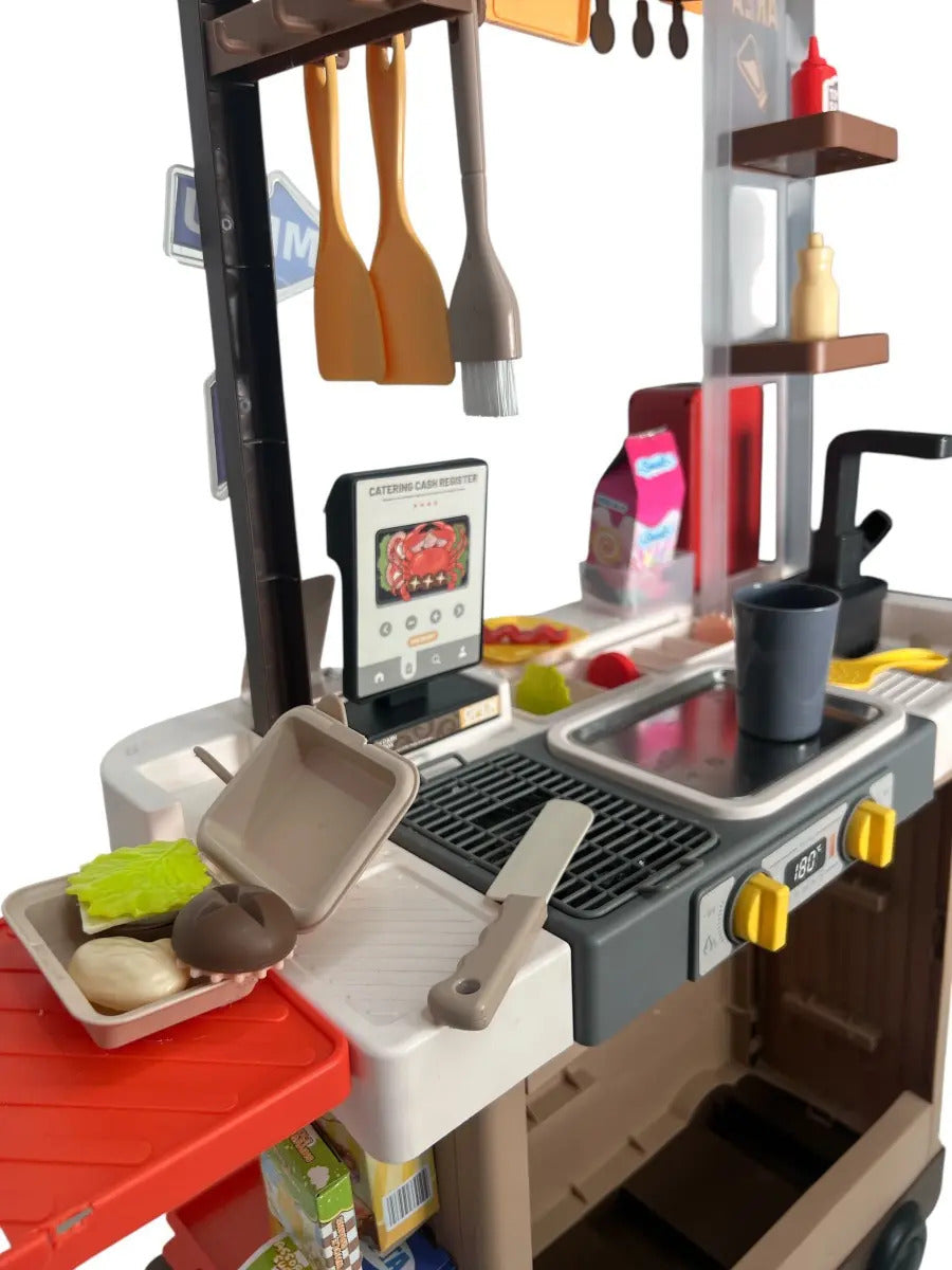 Set De Comida Marca Candy Toys Teppanyaki Grill 83 Piezas