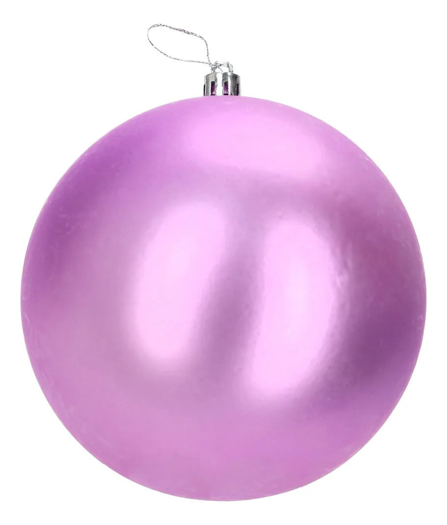 Set Esferas Navideñas Lluvia Morado Lila 4 Diseños 12 Cm