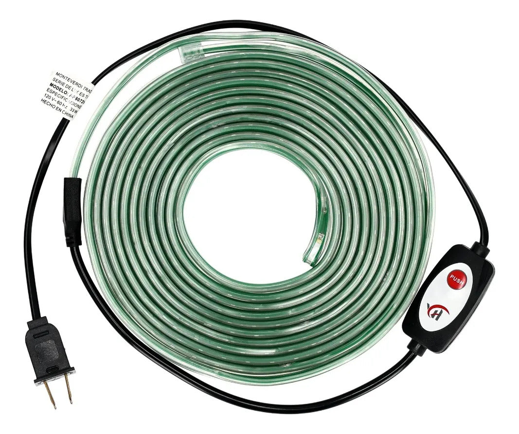 Manguera Led Plana AP Verde Esmeralda Brillante 10 Metros