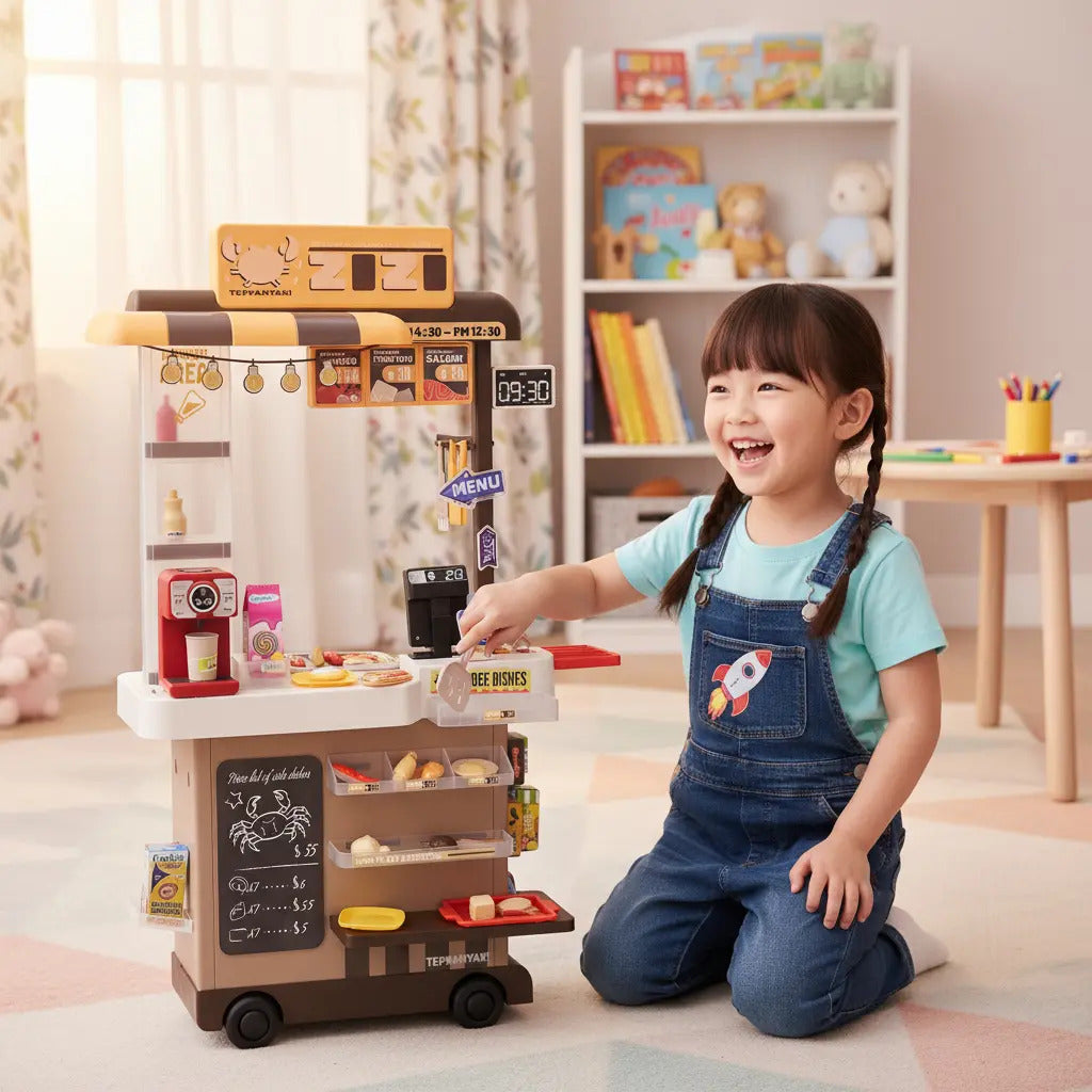 Set De Comida Marca Candy Toys Teppanyaki Grill 83 Piezas