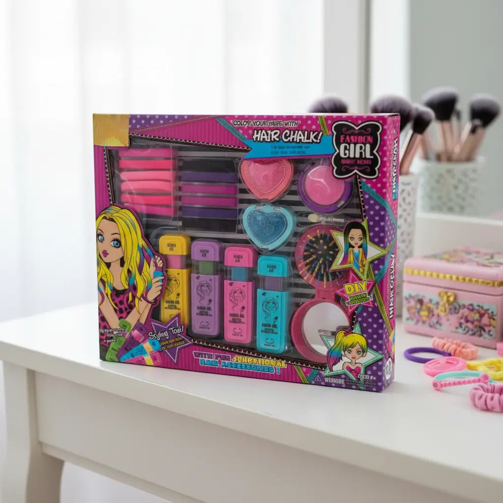 Set Para Mechas Y Maquillaje 21 Piezas Candy Toys