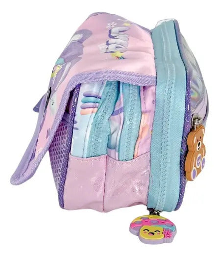 Paquete Mochila 3 Piezas Marca Lluvia Oso Arcoiris Kinder
