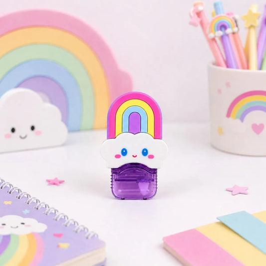 Corrector En Cinta Weibo Arcoíris Kawaii Morado Tierno