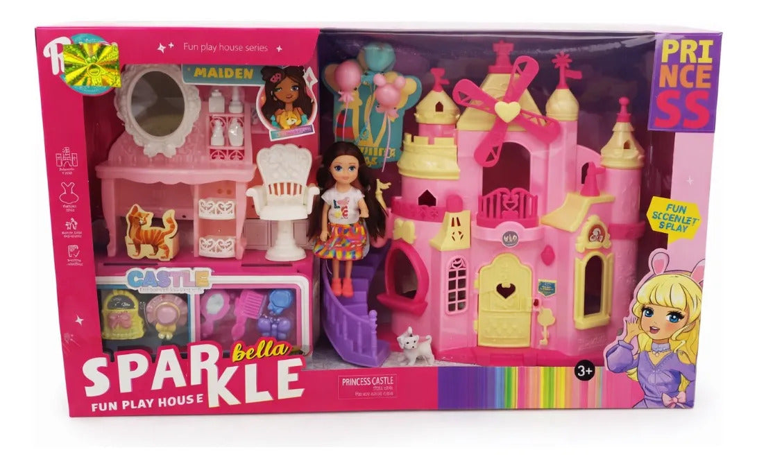 Casa Castillo Princesa Candy Toys Con Muñeca Y 18 Accesorios