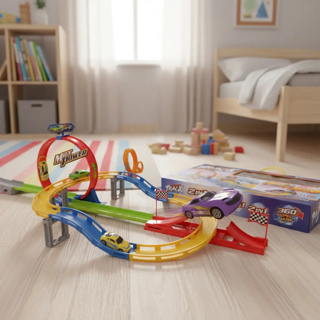 Pista Max Racing Track 360 De 24 Piezas Fricción Candy Toys