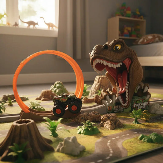 Pista Dinosaurio T Rex De 12 Piezas De Fricción Candy Toys