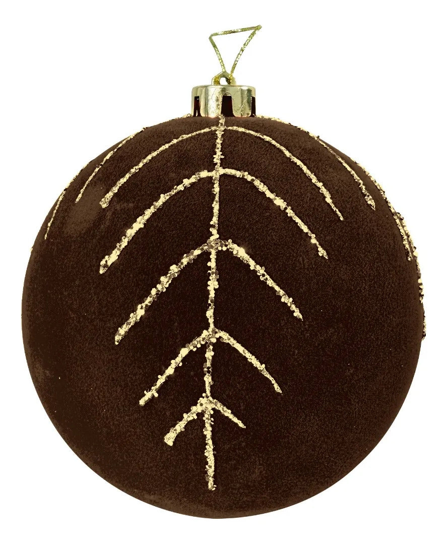 Esferas Navideñas Lluvia Light Chocolate 15 cm