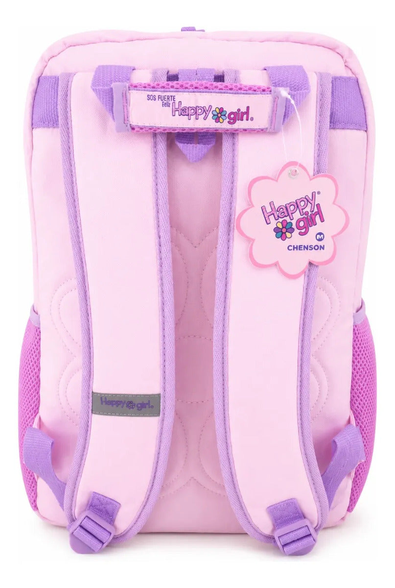 Mochila Chenson Happy Girl Con 5 Compartimientos Rosa