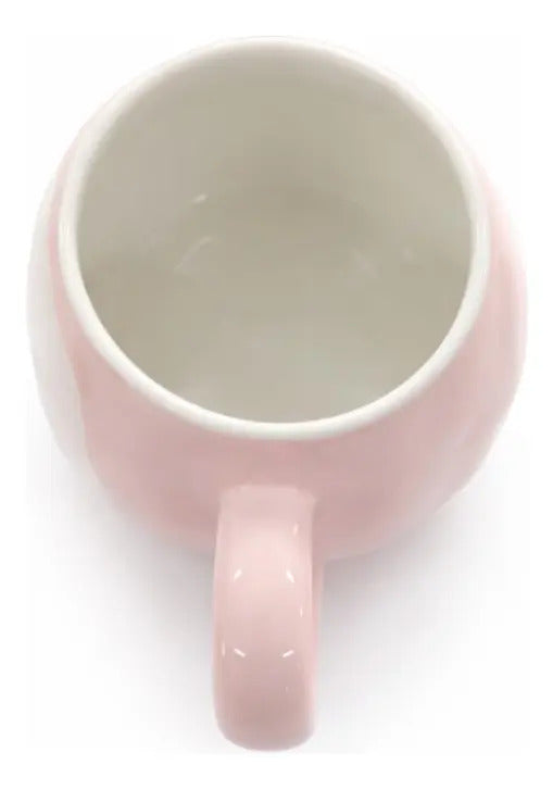Taza Decorativa Conejo Pastel Con Orejas Y Moño 380 Ml