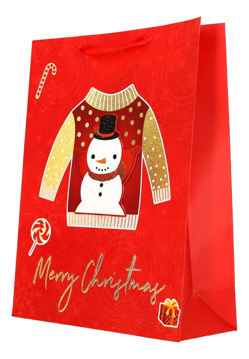 Bolsas de Regalo Navideñas Lluvia Ropa Navideña 12 Pzas