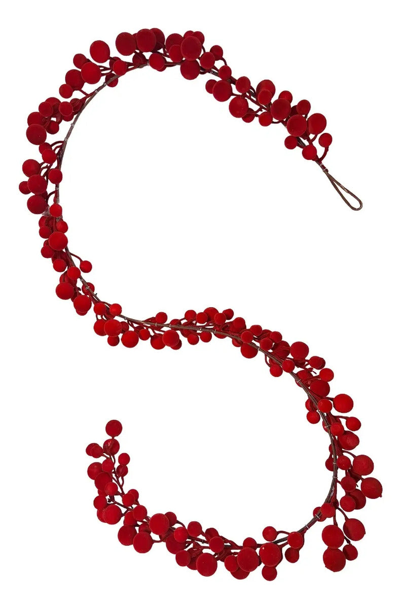 Guirnalda Lluvia Lights Bayas Rojas Decorativas 180 Cm